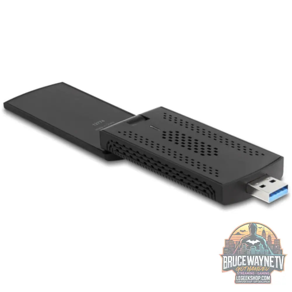 DeLOCK Wi-Fi 6E Dualband WLAN USB Adapter AX5400 (2 x 2402 + 574 Mbps) - DeLOCK - vue 2