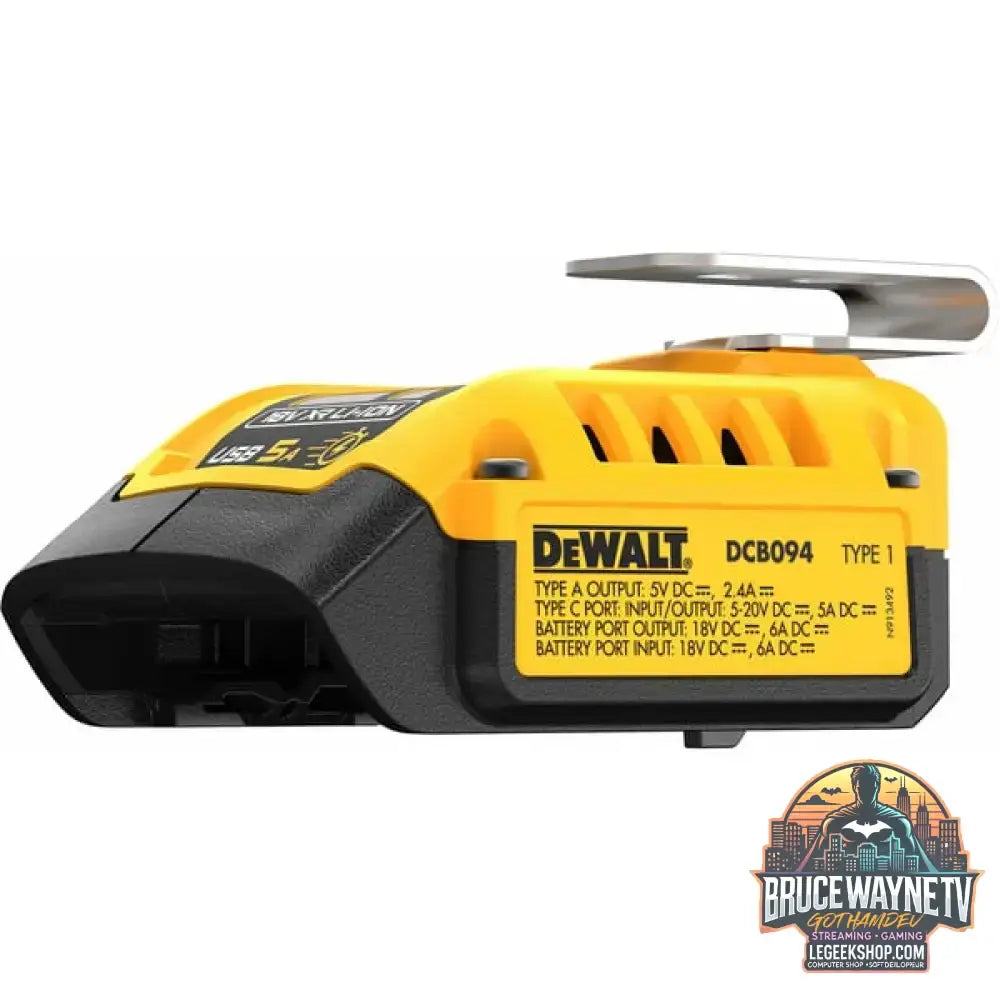 DEWALT Kombi-Ladegerät DCB094K, mit Powerbank-Funktion schwarz/gelb, für alle 18 Volt XR und 54 Volt XR FLEXVOLT Akkus - DEWALT - vue 3