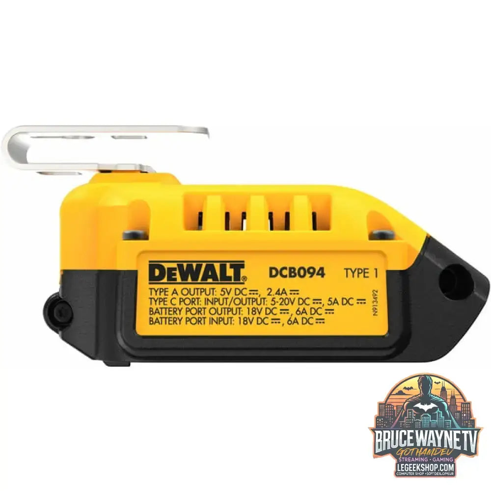 DEWALT Kombi-Ladegerät DCB094K, mit Powerbank-Funktion schwarz/gelb, für alle 18 Volt XR und 54 Volt XR FLEXVOLT Akkus - DEWALT - vue 5