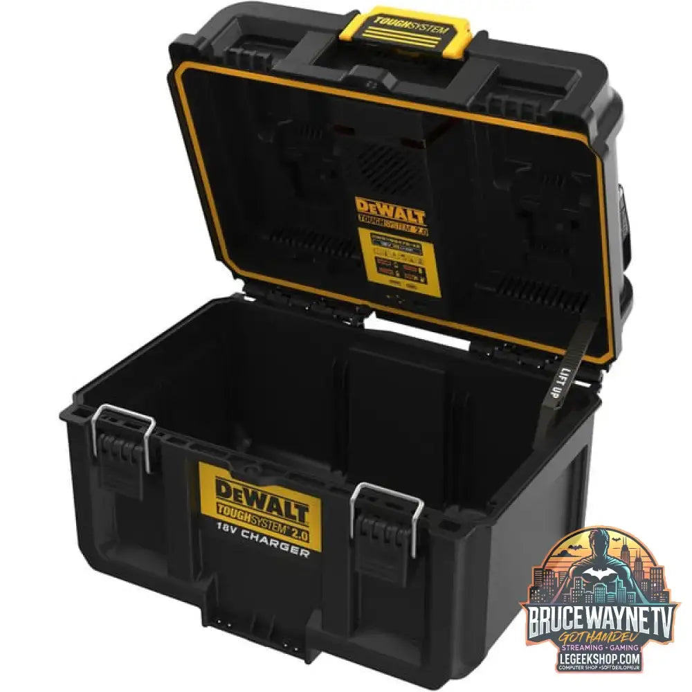 DEWALT ToughSystem 2.0 Charger Box DWST83471, Ladestation schwarz, Gleichzeitiges Laden von 2 18Volt XR / 54Volt FLEXVOLT Akkus - DEWALT - vue 3