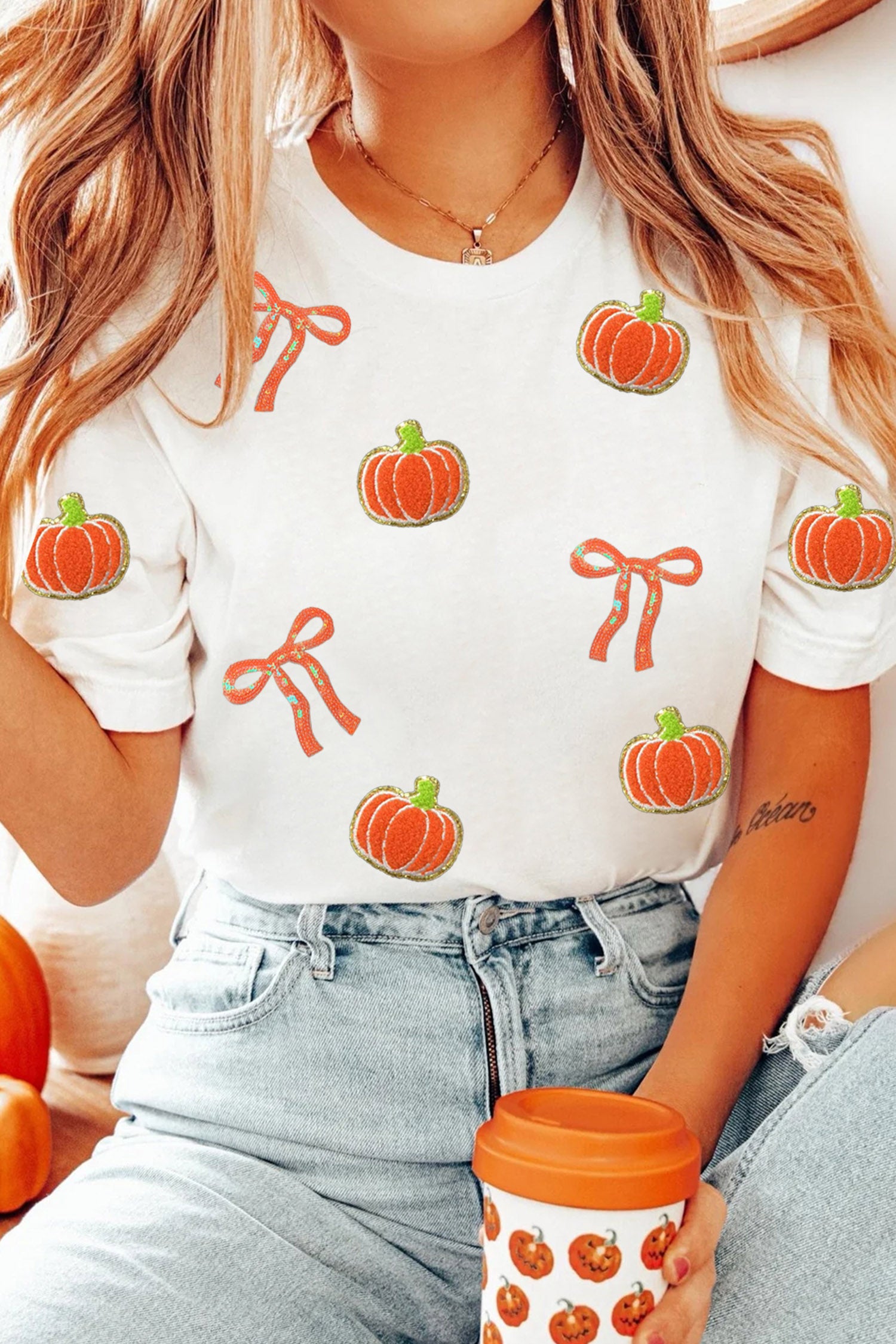 Short femme paillettes, casual — blanc