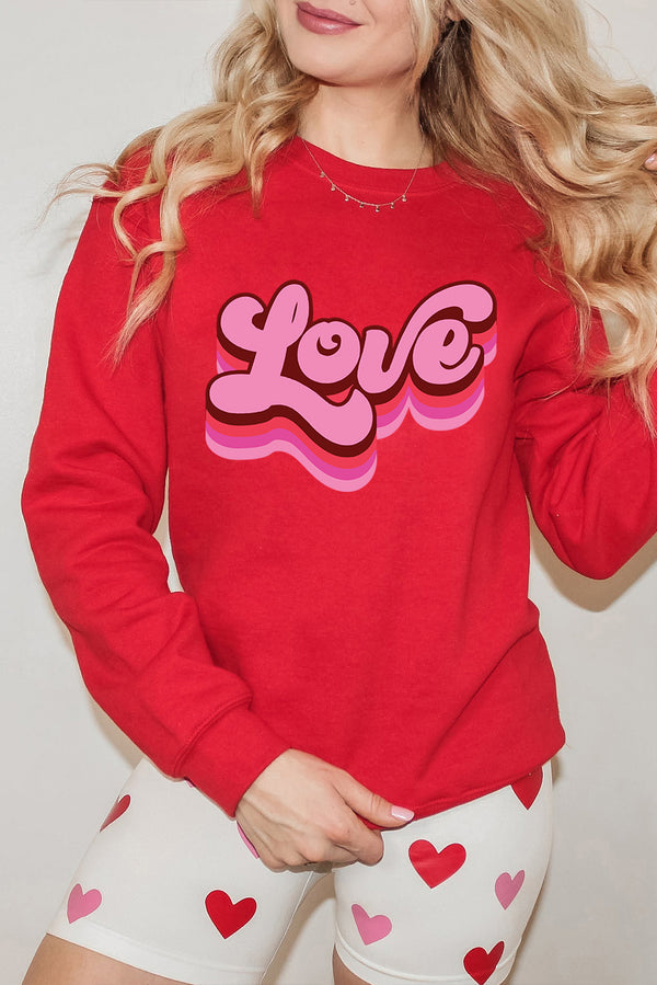 Sweat col rond — rouge