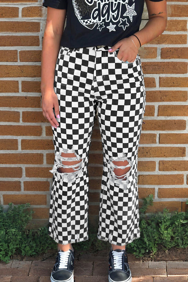 Jean femme cropped — noir