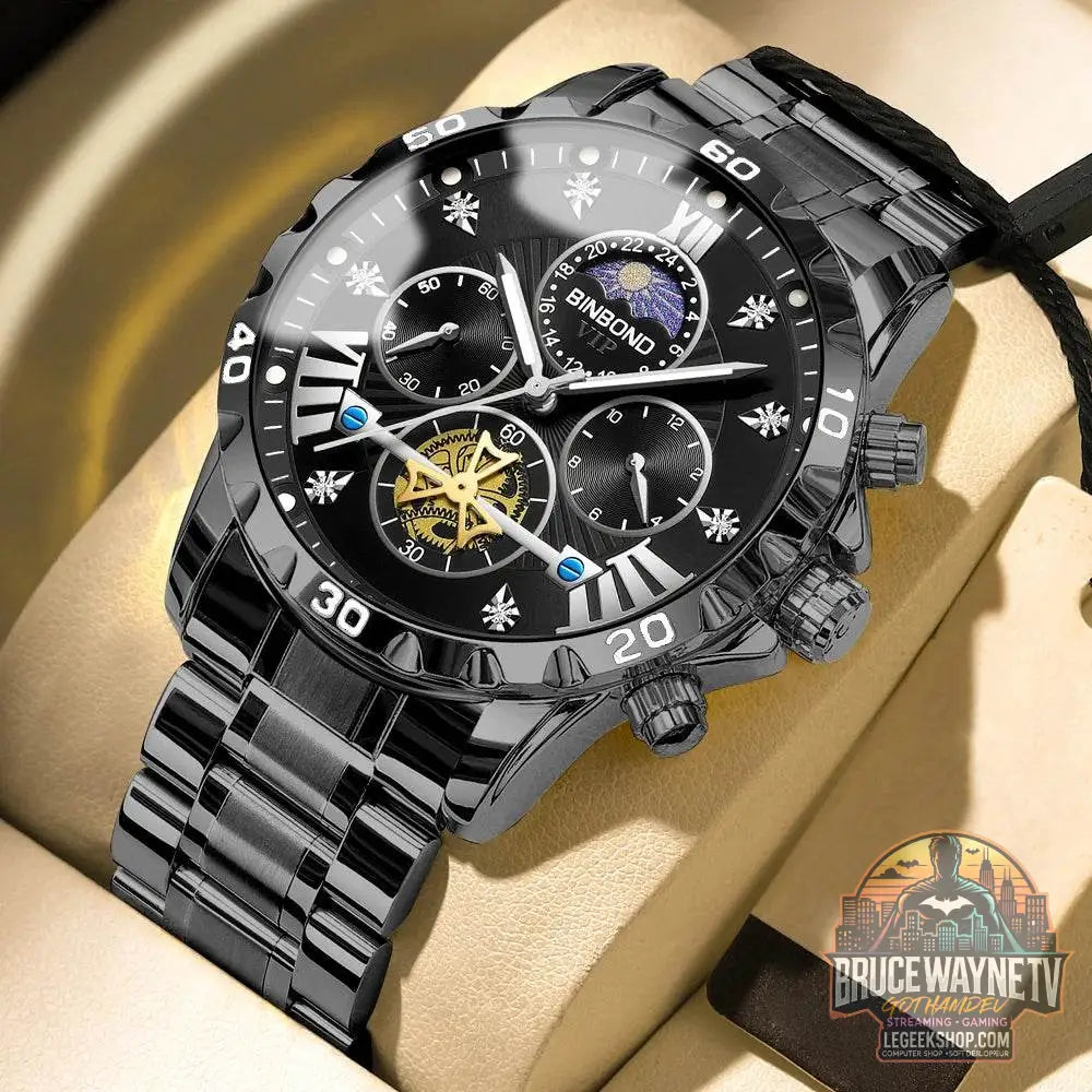 ⌚ Montre Homme BINBOND Quartz Chronographe Lune – Style Jeune & Élégant - Legeekshop