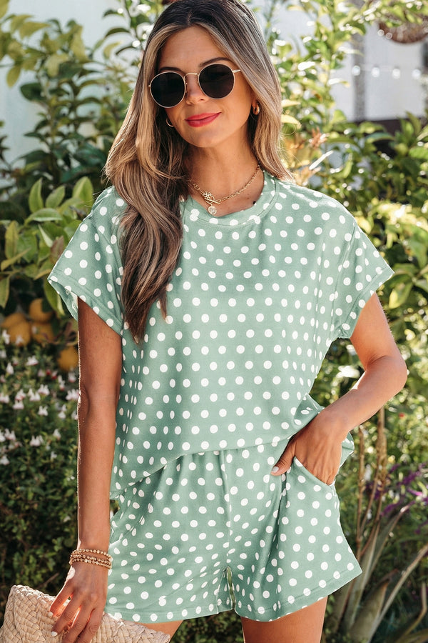 Short femme pois — vert · LC628992-P920 · LC628992-P920-2XL