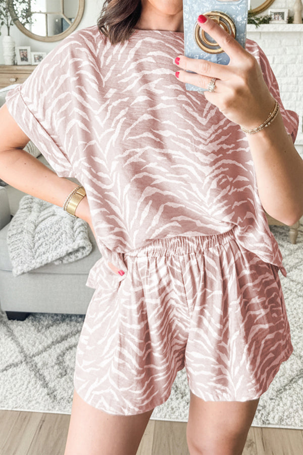 Ensemble femme manches courtes, ample — kaki