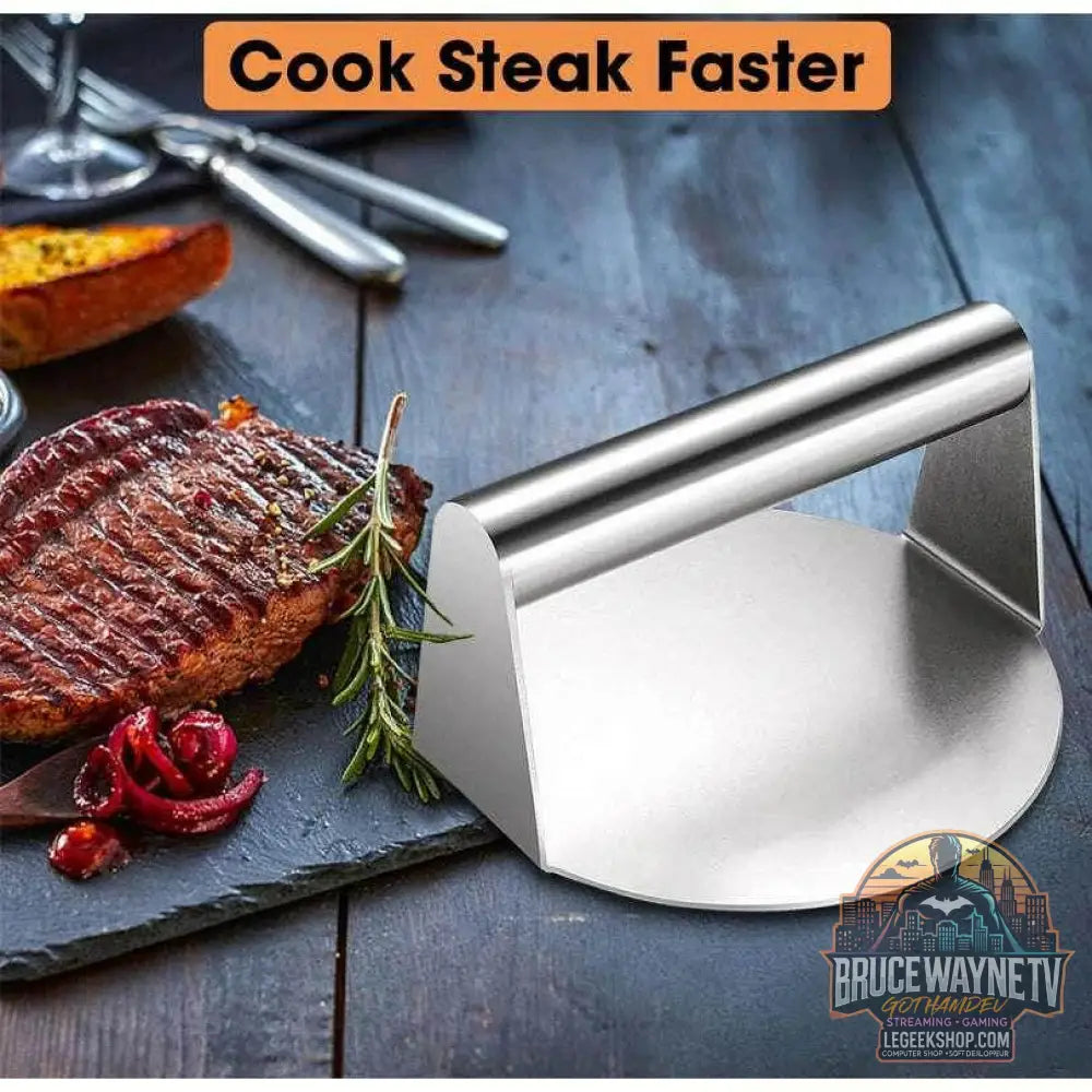 Presse à Hamburgers Acier Inox – Moule Circulaire Antiadhésif – Cuisine Maison - Legeekshop