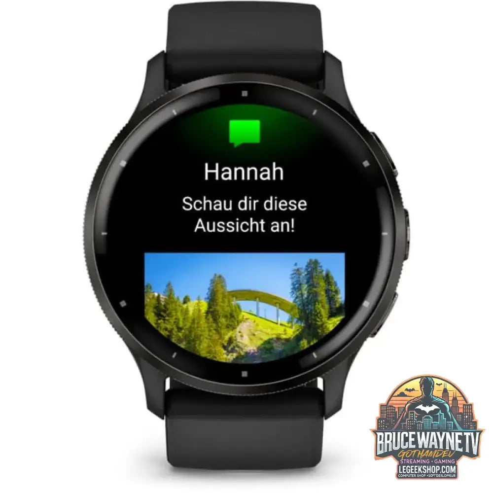 Garmin Venu 3, Smartwatch schwarz/dunkelgrau, 45 mm, schwarzes Silikon-Armband - Garmin - vue 2
