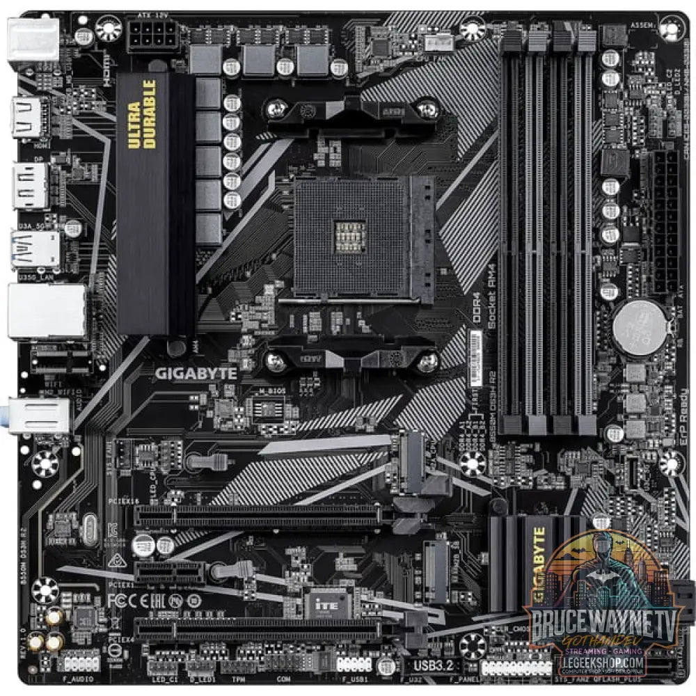 GIGABYTE B550M DS3H R2, carte mère - GIGABYTE - vue 3