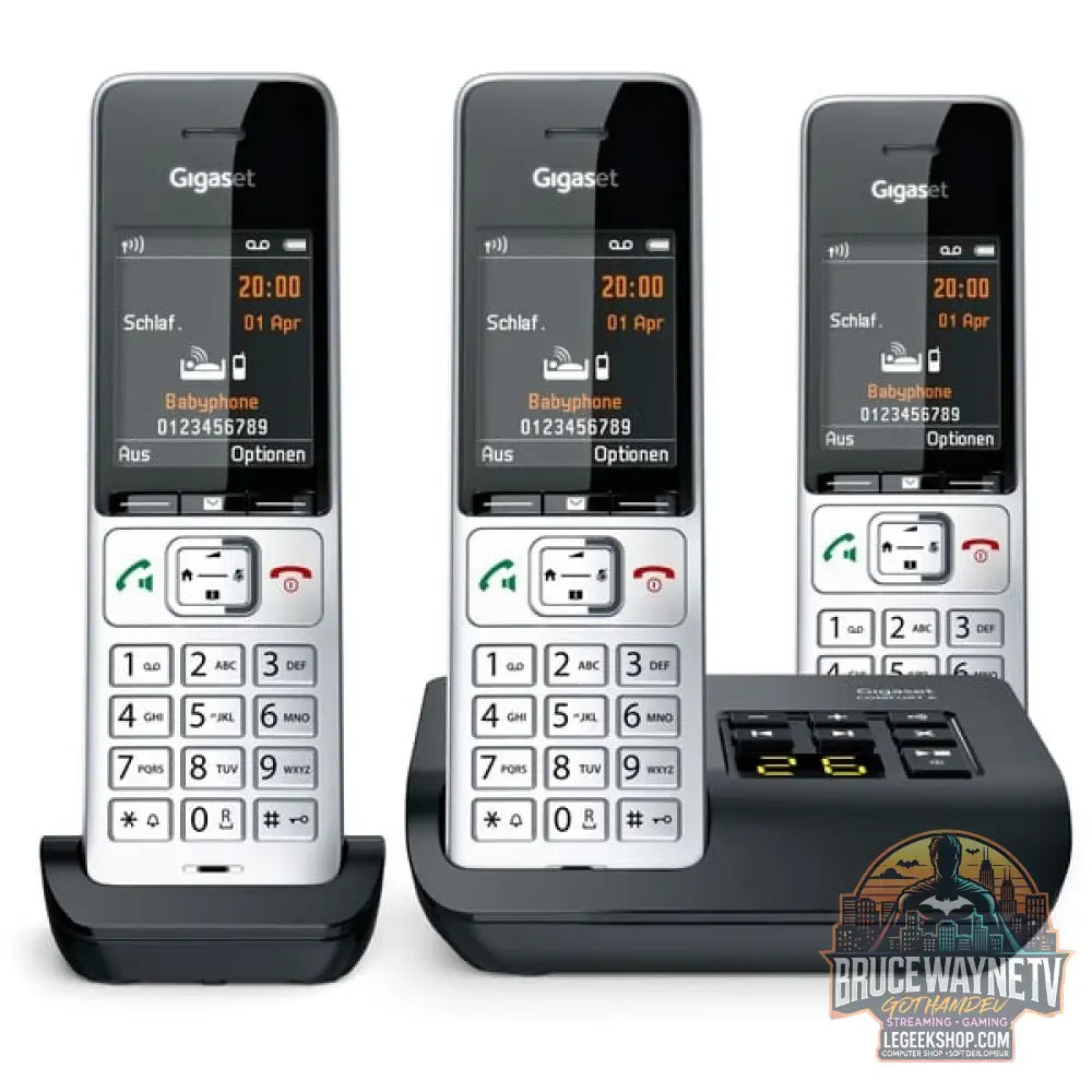 Gigaset COMFORT 500A Trio, analoges Telefon argent/noir, 3 Mobilteile - Gigaset - vue 2