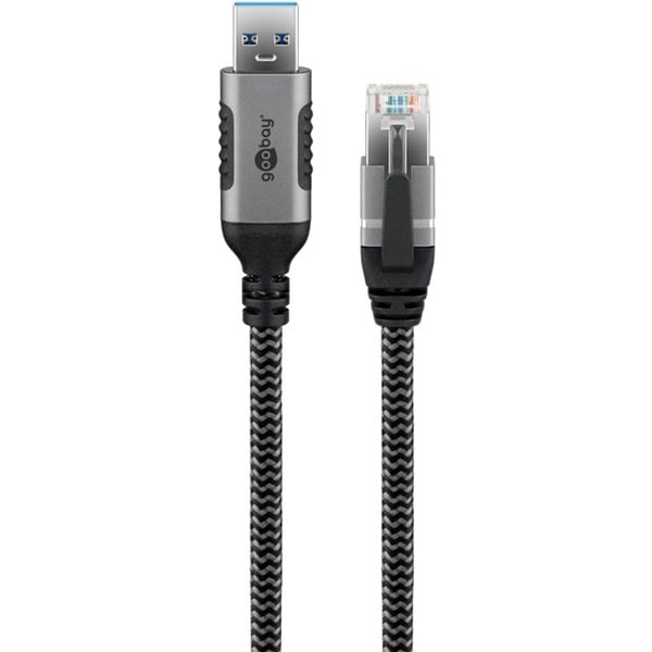 goobay Ethernet-câble USB-A 3.2 Gen1 Stecker > RJ-45 Stecker, adaptateur réseau - goobay - vue 3