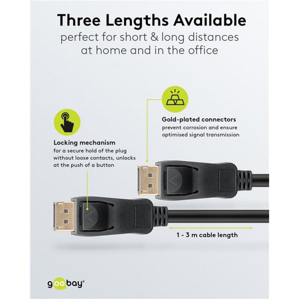 € 4,95 goobay câble DisplayPort 1.4 Stecker > DisplayPort Stecker - goobay - vue 6