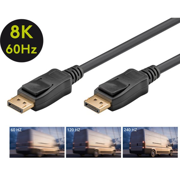 (€ 4,20 / 1 m) goobay câble DisplayPort Stecker > DisplayPort Stecker, 8K / 120Hz - goobay - vue 4