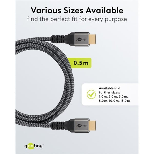 goobay Plus High-Speed-HDMI-câble avec Ethernet, 4K @ 60Hz - goobay - vue 11