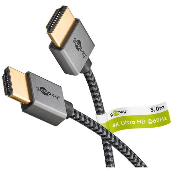 goobay Plus Slim High-Speed-HDMI-câble avec Ethernet, 4K @ 60Hz - goobay - vue 6