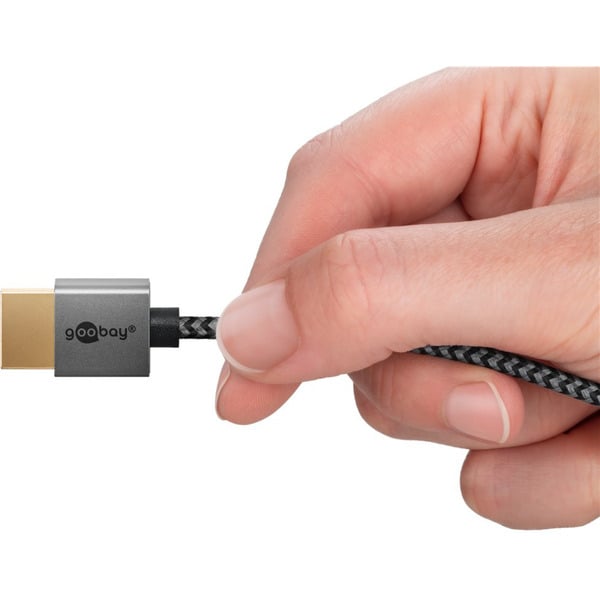goobay Plus Slim High-Speed-HDMI-câble avec Ethernet, 4K @ 60Hz - goobay - vue 8