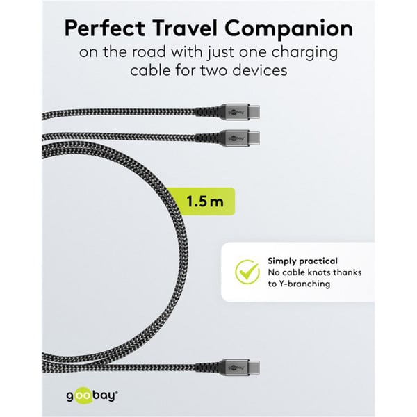 goobay USB 2.0 câble, USB-C Stecker > USB-C Stecker - goobay - vue 13