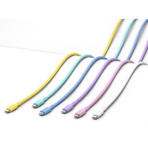 goobay USB 2.0 Silikonkabel gelb, USB-C Stecker > USB-C Stecker - goobay - vue 10