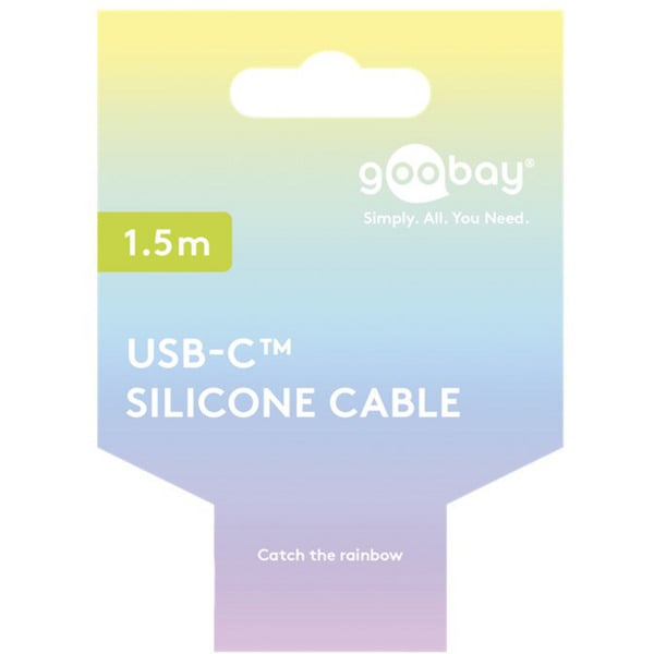 goobay USB 2.0 Silikonkabel lila, USB-C Stecker > USB-C Stecker - goobay - vue 6