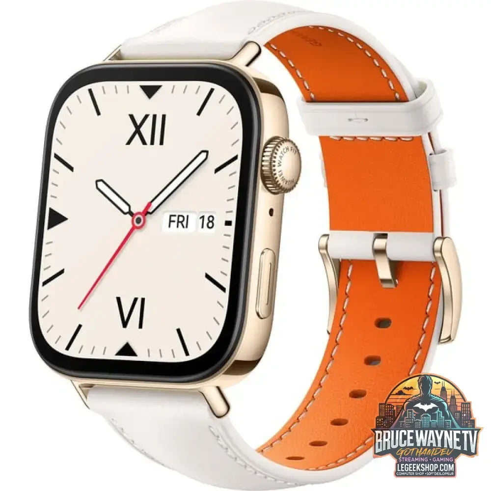 Huawei Watch Fit 3 (Solo-B19V), Smartwatch gold/weiß, Leder-Armband in weiß - Huawei - vue 3