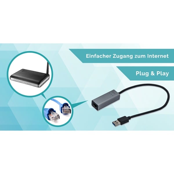i-tec USB 3.0 Metal Gigabit Ethernet Adapter - i-tec - vue 5