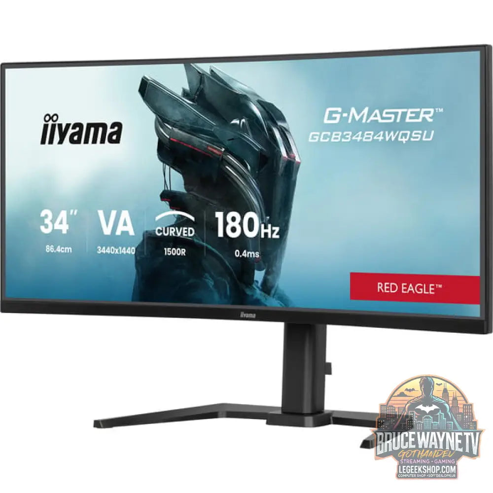 iiyama G-Master GCB3484WQSU-B1 RED EAGLE CURVED, Gaming-Monitor - vue 3