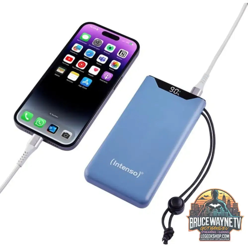 Intenso Powerbank F10000 Blue blau, 10.000 mAh, PD 3.0, Quick Charge 3.0 - Stromquelle: Steckdose, USB-C - vue 4