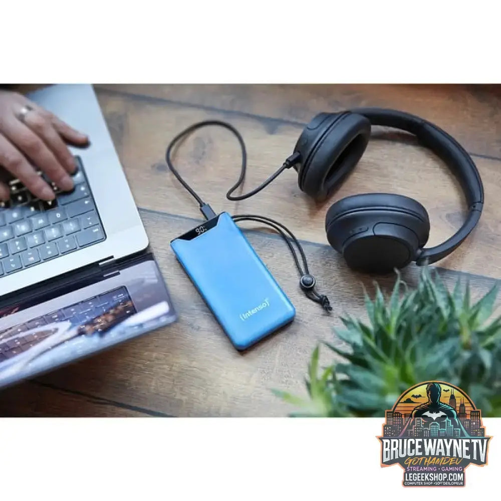 Intenso Powerbank F10000 Blue blau, 10.000 mAh, PD 3.0, Quick Charge 3.0 - Stromquelle: Steckdose, USB-C - vue 7