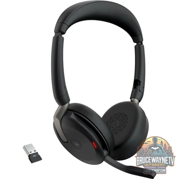 Jabra Evolve2 65 Flex Duo WLC, avec Ladepad, Headset (noir, Stereo, Microsoft Teams, USB-A, Link380a) - Jabra