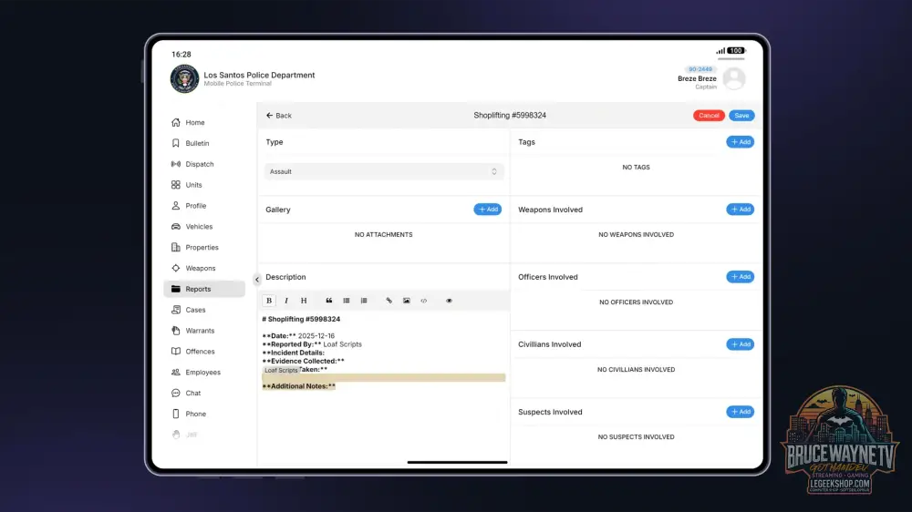 LB TABLET - Script FiveM Tablette MDT Police EMS Open Source - Scripts & Ressources FiveM