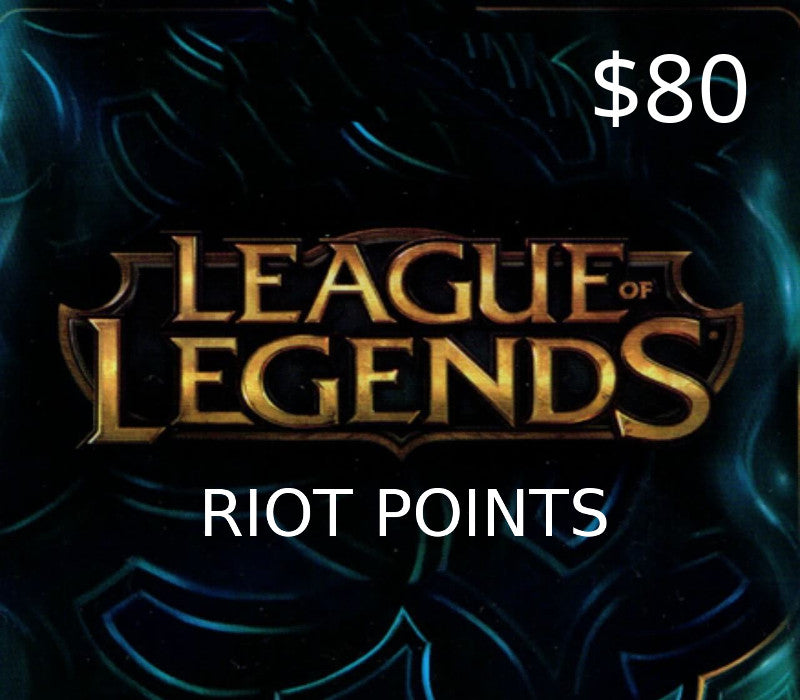 League of Legends $80 Prepaid RP Card