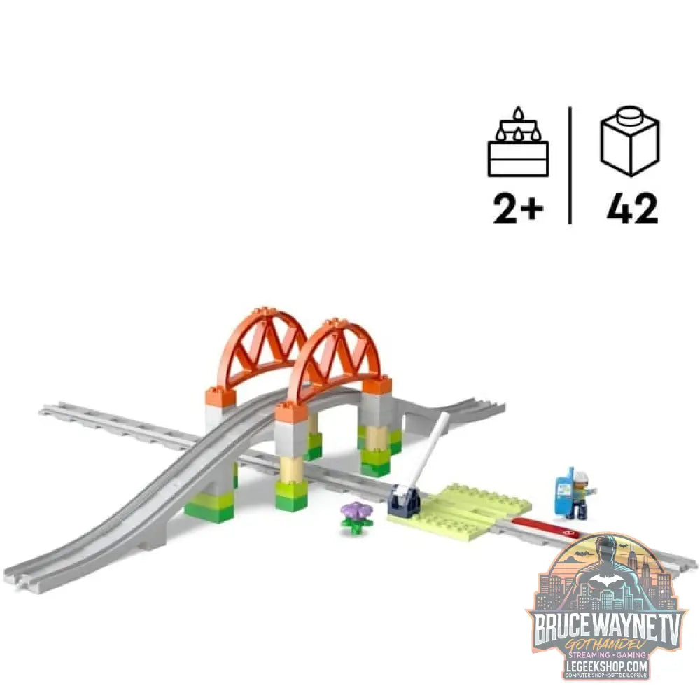 LEGO 10426 DUPLO Town Eisenbahnbrücke et Schienen - Erweiterungsset, jeu de construction - LEGO - vue 3