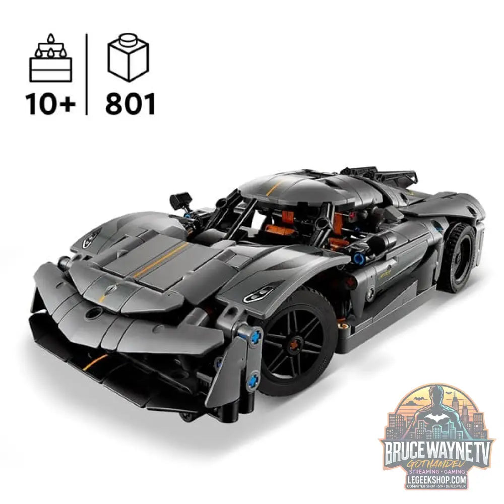 LEGO 42173 Technic Koenigsegg Jesko Absolut Supersportwagen in gris, jeu de construction - LEGO - vue 2