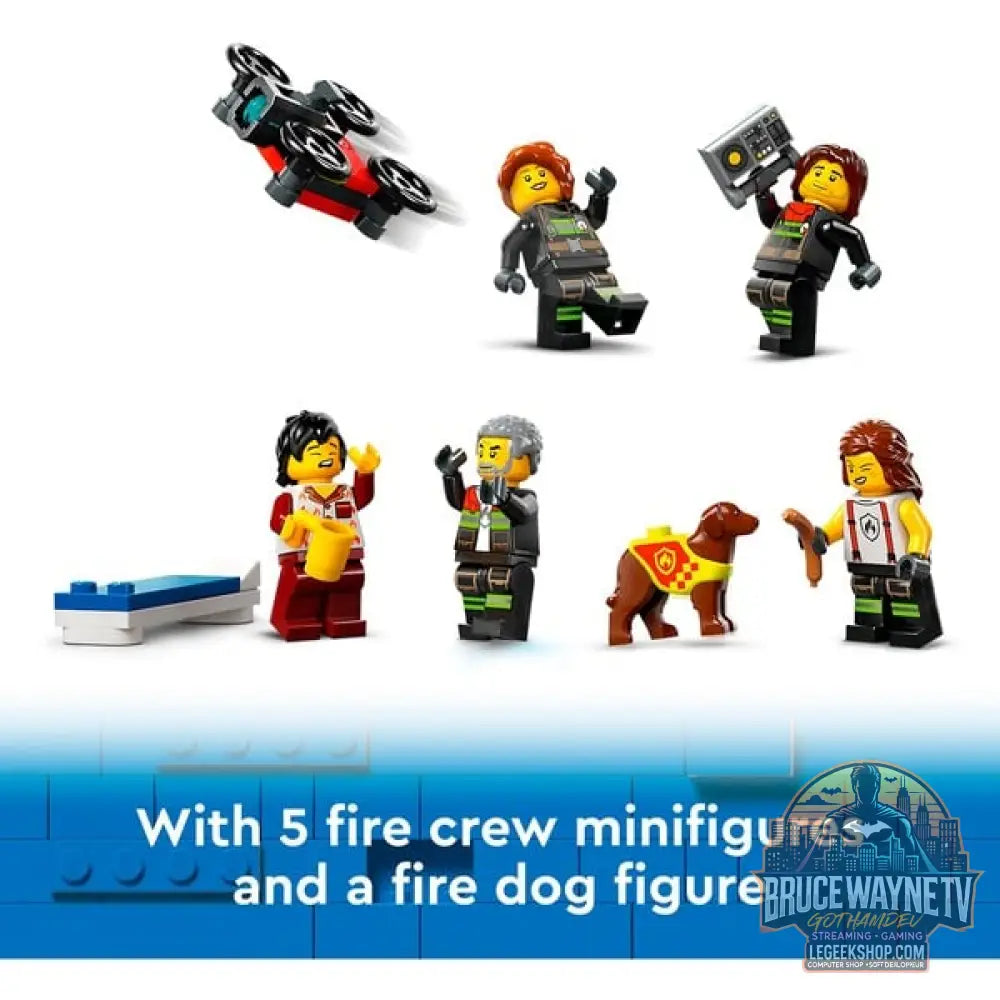 LEGO 60414 City Feuerwehrstation avec Drehleiterfahrzeug, jeu de construction - LEGO - vue 11