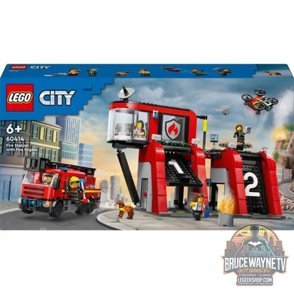 LEGO 60414 City Feuerwehrstation avec Drehleiterfahrzeug, jeu de construction - LEGO - vue 13