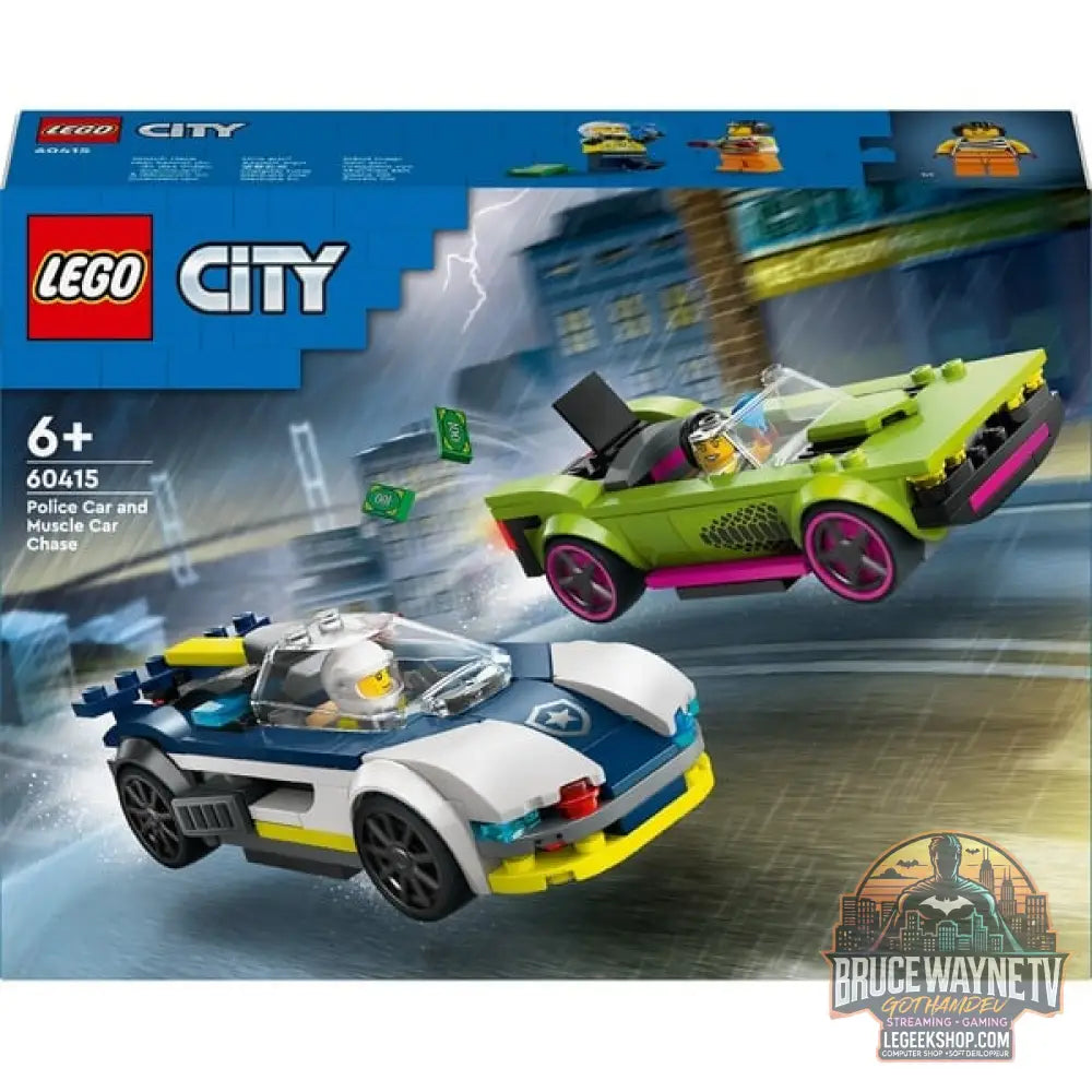 LEGO 60415 City Verfolgungsjagd avec Polizeiauto et Muscle Car, jeu de construction - LEGO - vue 7