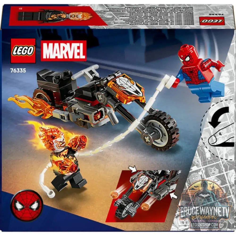 LEGO 76335 Marvel Super Heroes Spider-Man vs. Ghost Rider auf seinem Motorrad, jeu de construction - LEGO - vue 7