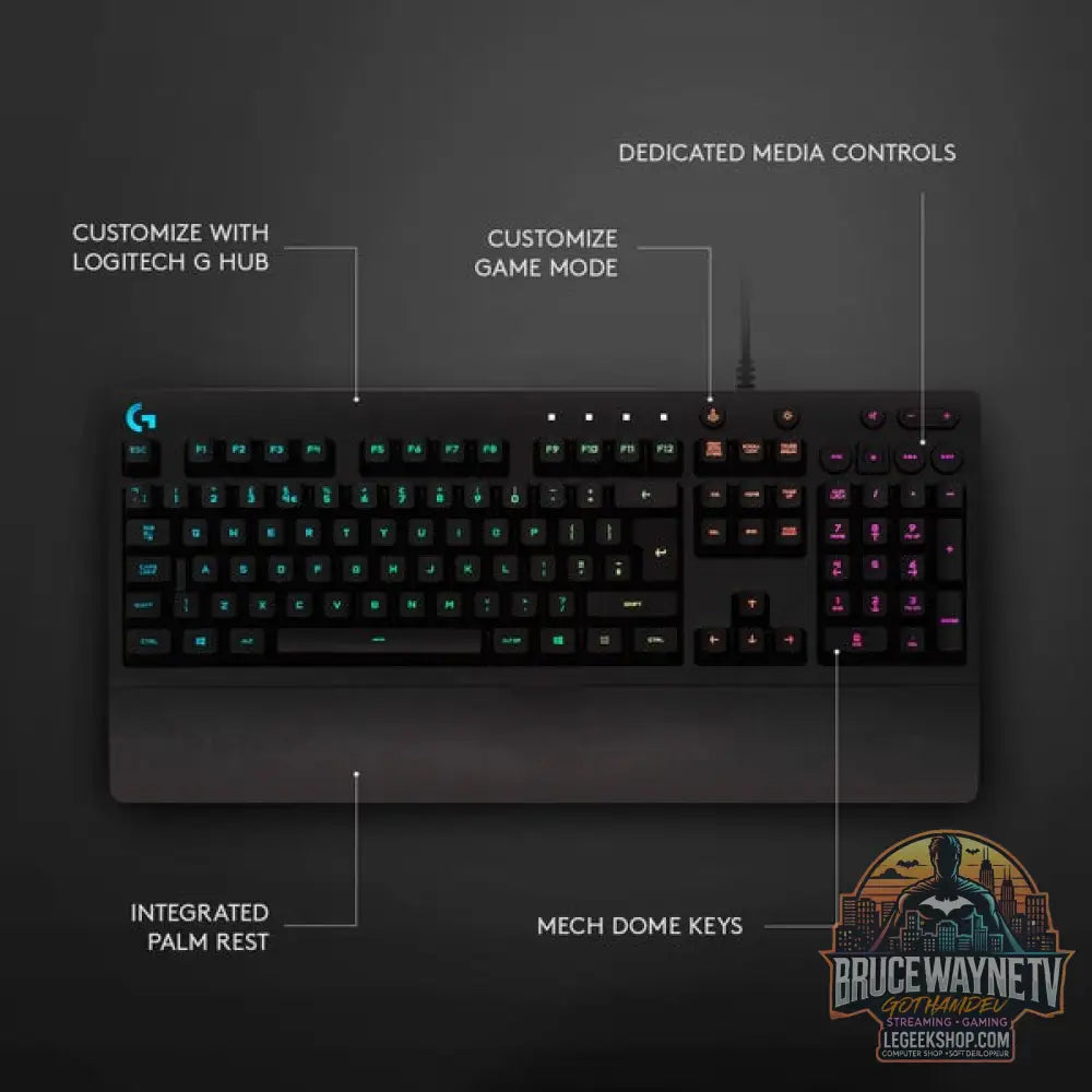 Logitech G213 Prodigy, clavier gaming - vue 6