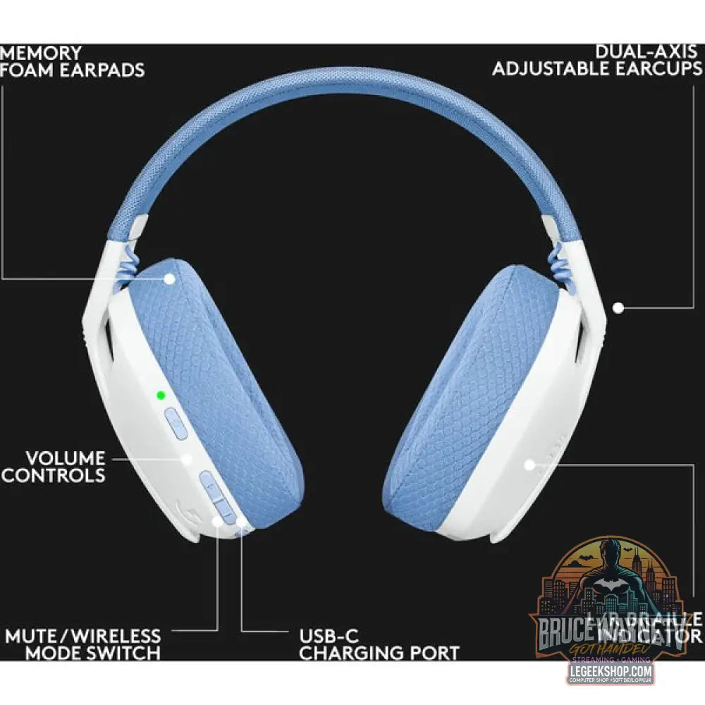 Logitech G435 LIGHTSPEED, casque gaming - vue 8
