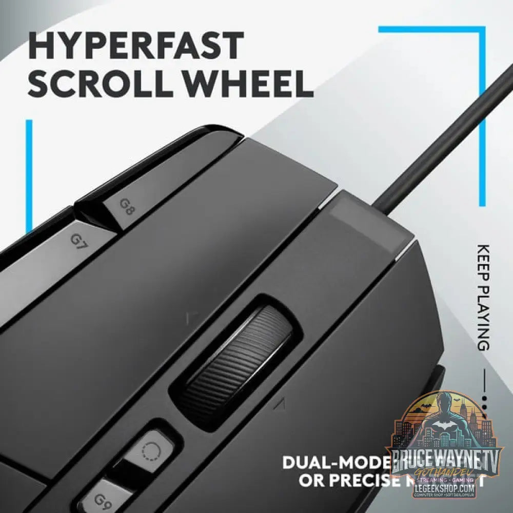 Logitech G502 X, souris gaming - vue 3