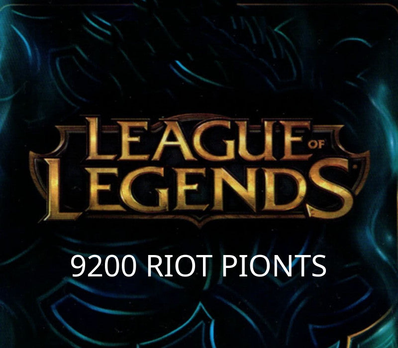 League of Legends 9200 RP Prepaid Card TR