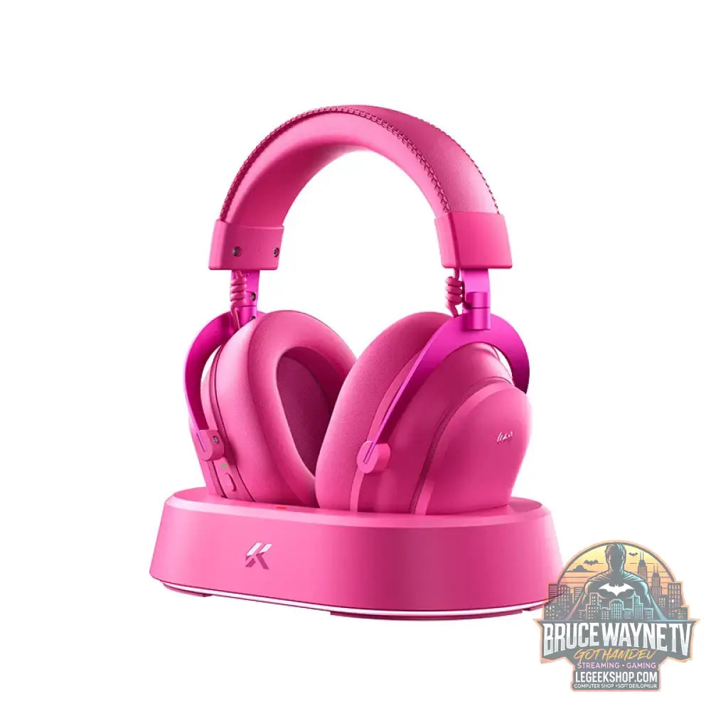 MCHOSE V9 Turbo - Casque Gaming Sans Fil 2.4G BT - Plus-Rose Red - Casque Gaming