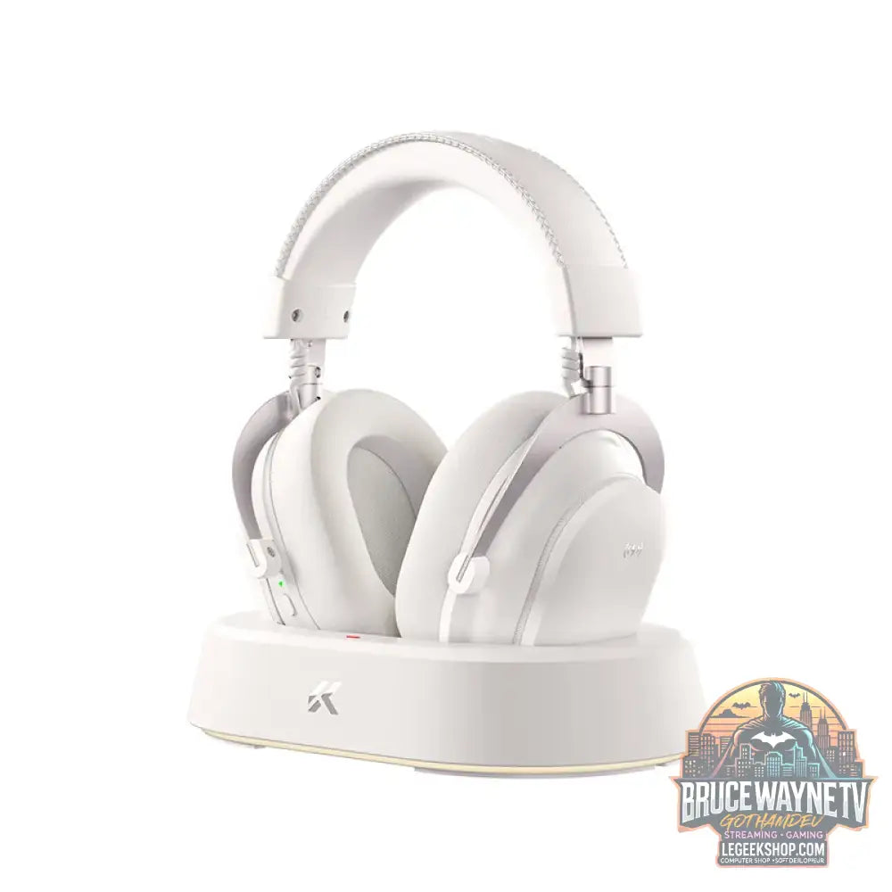 MCHOSE V9 Turbo - Casque Gaming Sans Fil 2.4G BT - Plus-Silver White - Casque Gaming