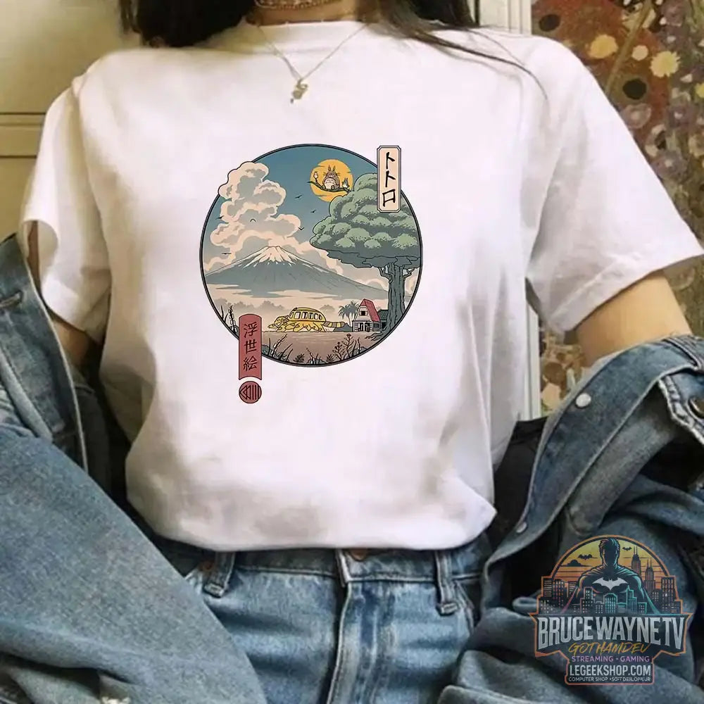 Miyazaki Hayao Kawaii T-shirt graphique T-shirt vêtements mode Totoro Studio Ghibli mignon Anime T-shirt femmes