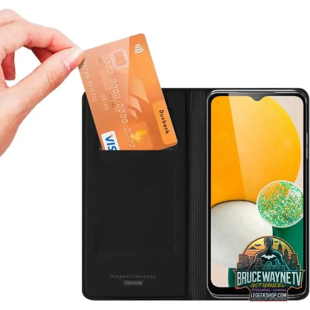 Nevox Vario Series, Handyhülle schwarz, Samsung Galaxy A15 5G / A15 4G - Verschluss: Magnet - vue 3