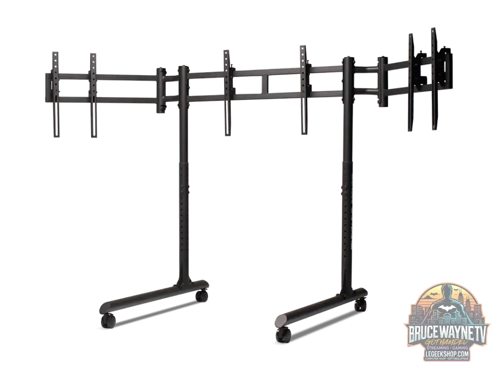 Next Level Racing Round Tube Freestanding Triple Monitor Stand, support moniteur