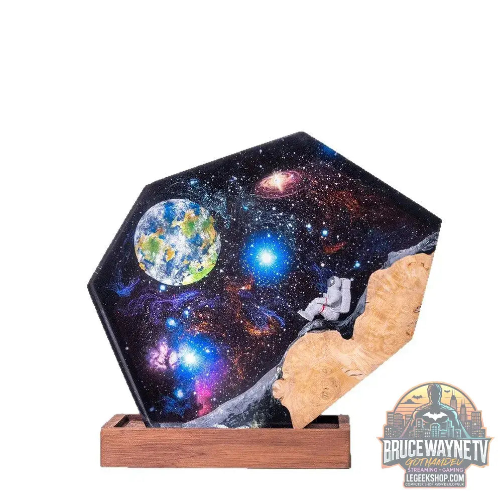 Nouvel espace époxy interstellaire galaxie astronaute résine bois articles décoratifs lumineux décoration artistique