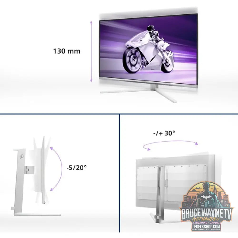 Philips Evnia 32M2N8900 QD-OLED 31,5" 3840 × 2160 px QD-OLED 240 Hz - Philips - vue 10