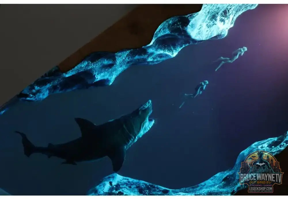 Pièce décorative de table micro-scène marine - Baleine en résine lumineuse décoration personnalisée pour la maison