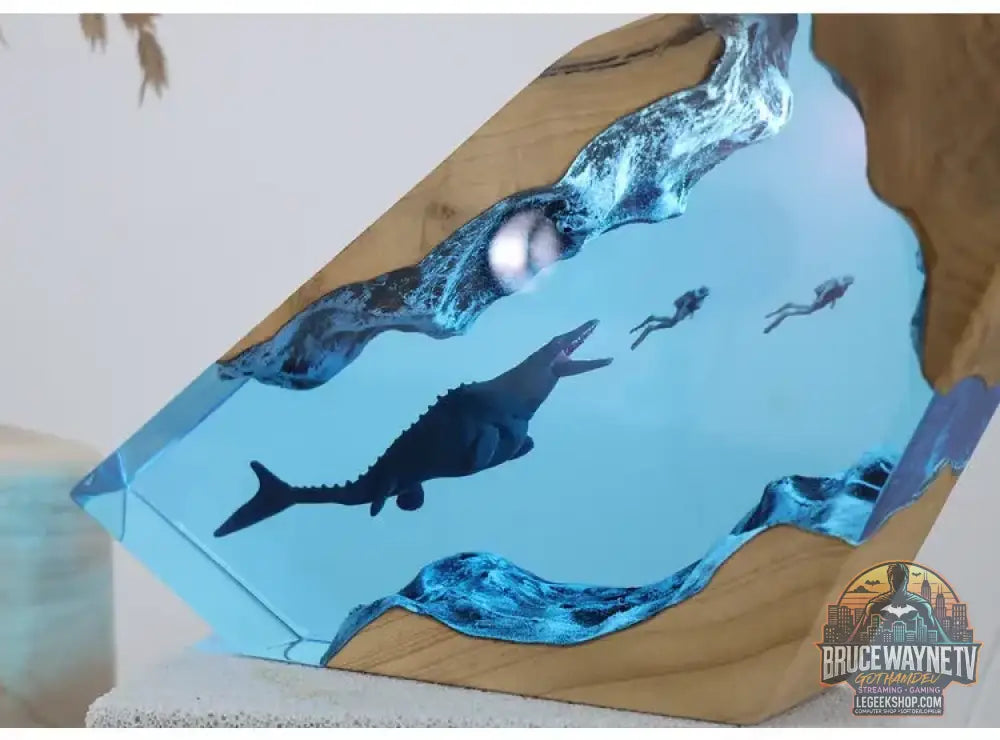 Pièce décorative de table micro-scène marine - Baleine en résine lumineuse décoration personnalisée pour la maison